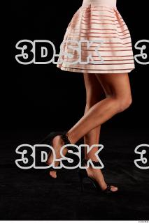 Leg flexing reference of body white dress pink skirt Eveline…